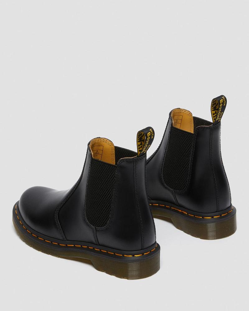 Dr Martens 2976 Smooth Leren Enkellaars Dames Zwart | NL 726GSO